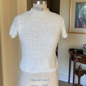 Mock neck soft plush Zara shirt sleeve sweater top. NEW. never worn!